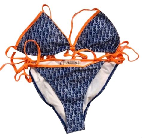 orange and blue dior bikini|dior bathing suits.